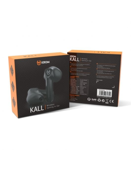 Krom Kall Auriculares In-Ear Gaming Bluetooth Negros