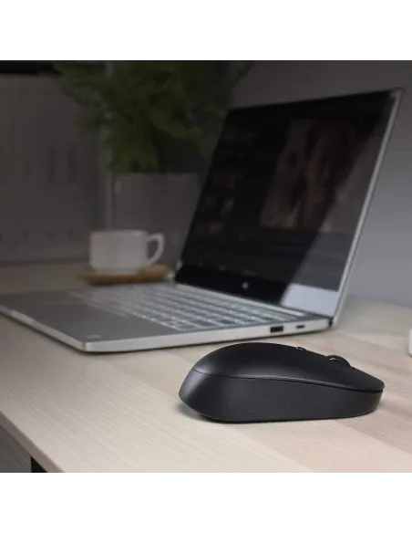 Xiaomi HLK4041GL Mi Dual Mode Wireless Silent Edition Ratón Bluetooth 1300DPI Negro