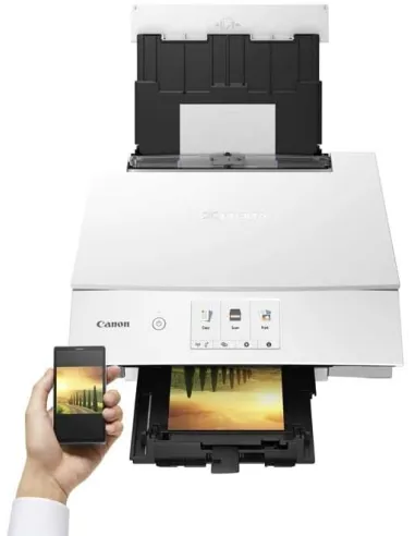 Canon PIXMA TS8751 Impresora de Tinta Multifunción Color WiFi Blanca