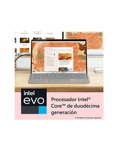 Microsoft Surface Pro 9 Intel Evo Core i5-1245U/8GB/512GB SSD/13" Táctil Platino W11 Pro