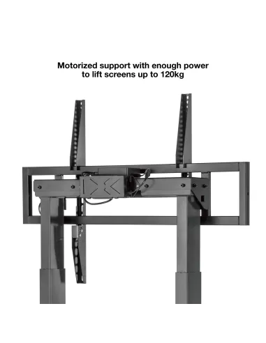 TooQ FSM01-B TITAN Soporte de Suelo Fijo con Regulación Eléctrica de Altura 55 - 100" Máx. 120Kg Negro