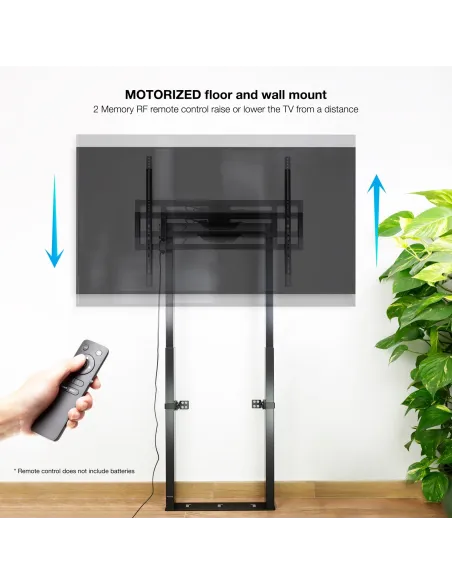 TooQ FSM01-B TITAN Soporte de Suelo Fijo con Regulación Eléctrica de Altura 55 - 100" Máx. 120Kg Negro