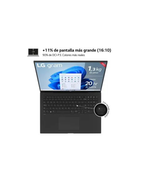 LG Gram 17Z90R Intel Core i7-1360P/32GB/1TB SSD/17" W11 Home Negro