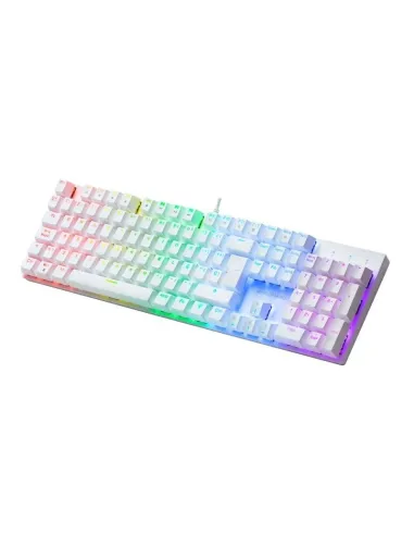Mars Gaming MK422WBES Teclado Mecánico Blanco RGB Switch Azul