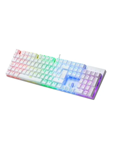 Mars Gaming MK422WBES Teclado Mecánico Blanco RGB Switch Azul