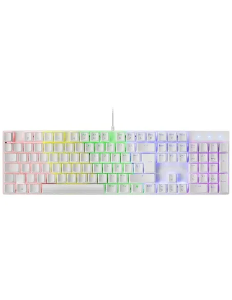 Mars Gaming MK422WBES Teclado Mecánico Blanco RGB Switch Azul