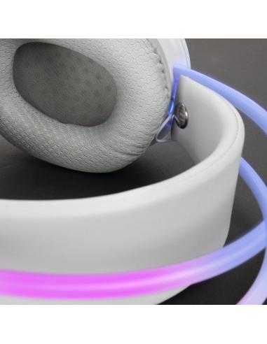 Mars Gaming MH-GLOW Auriculares Gaming 360 Full Chroma RGB Blanco