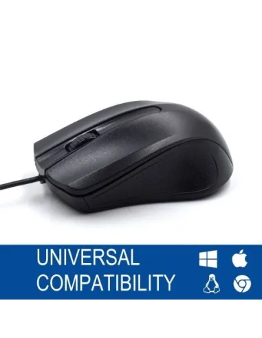 Ewent EW3300 Ratón Óptico Ambidextro USB 1000DPI Negro