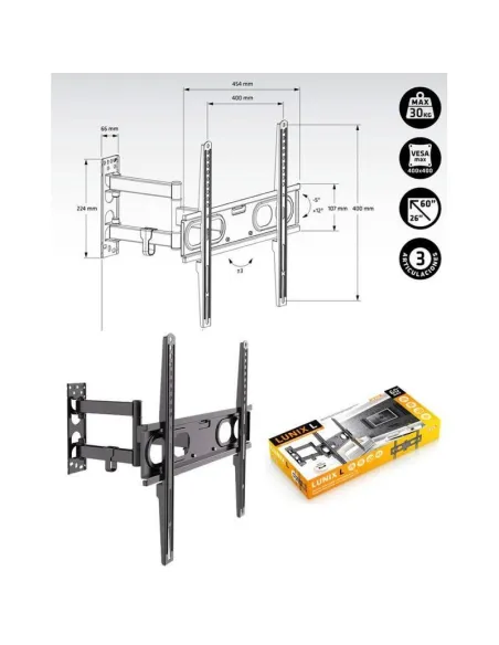 Engel Axil AC0592E Lunix L Soporte de Pared Orientable para TV 26 - 60" Máx. 30Kg Negro
