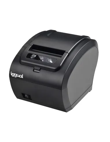 Iggual TP8002 Impresora de Tickets Térmica USB + Ethernet Negra