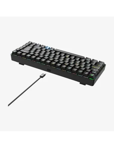 Hiditec GKE010005 GM1K Teclado Inalámbrico Mecánico Switch PRO Rojo Negro