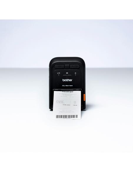 Brother R-J2055WB Impresora de Etiquetas y Tickets Portatil Térmica USB + Bluetooth Negra