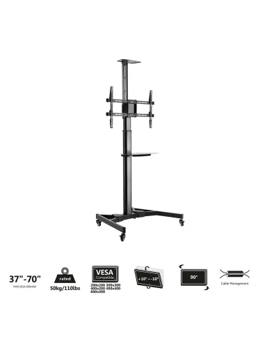 Ewent EW1540 Soporte de Suelo Móvil para TV 37 - 70" Máx. 50Kg