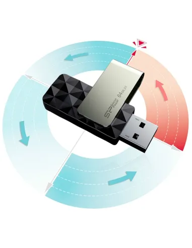 Silicon Power Blaze B30 Pendrive USB 3.2 64 GB Negro