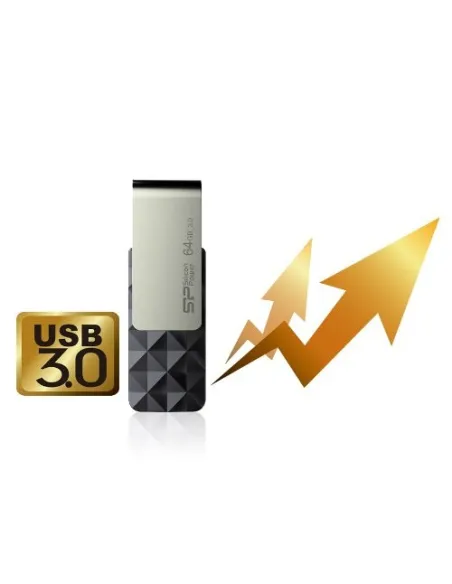 Silicon Power Blaze B30 Pendrive USB 3.2 64 GB Negro
