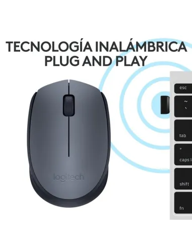 Logitech M170 RF Ratón Óptico Inalámbrico 1000DPI