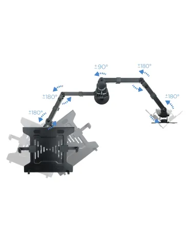 TooQ DB1200TN-B Soporte de Mesa para Pantalla y Portátil 13-32" Máx. 8Kg Negro