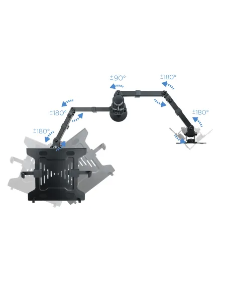 TooQ DB1200TN-B Soporte de Mesa para Pantalla y Portátil 13-32" Máx. 8Kg Negro