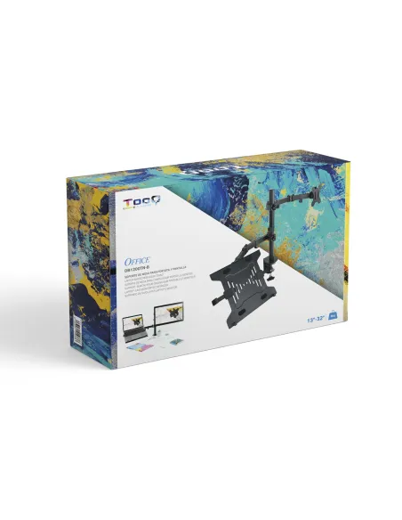 TooQ DB1200TN-B Soporte de Mesa para Pantalla y Portátil 13-32" Máx. 8Kg Negro