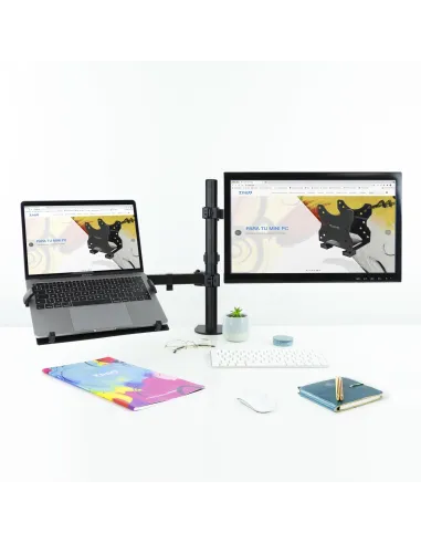 TooQ DB1200TN-B Soporte de Mesa para Pantalla y Portátil 13-32" Máx. 8Kg Negro