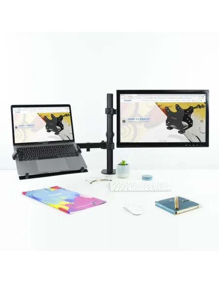 TooQ DB1200TN-B Soporte de Mesa para Pantalla y Portátil 13-32" Máx. 8Kg Negro