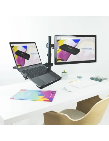 TooQ DB1200TN-B Soporte de Mesa para Pantalla y Portátil 13-32" Máx. 8Kg Negro