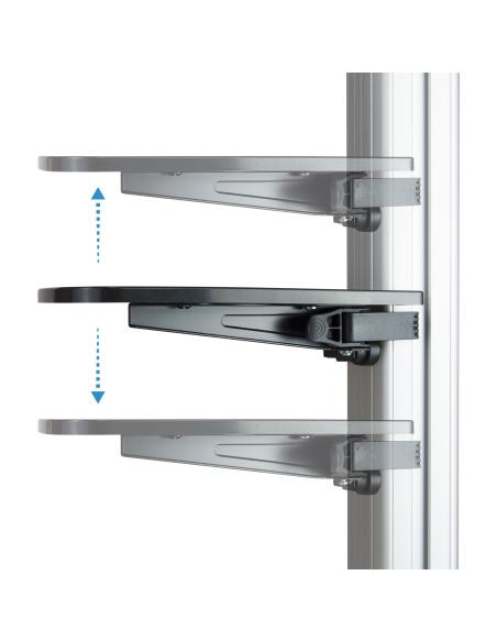 TooQ FS1870M-B Soporte de Suelo Regulable en Altura e Inclinable para TV/Monitor 37 - 70" Máx. 50kg Gris