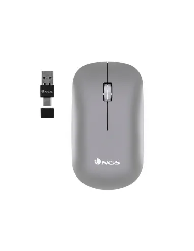 NGS Snoop-RB Ratón Ambidiestro 2400 DPI Gris