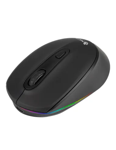 NGS SMOG-RB Ratón Wireless Ambidiestro RGB Multidispositivo 2400 DPI Negro