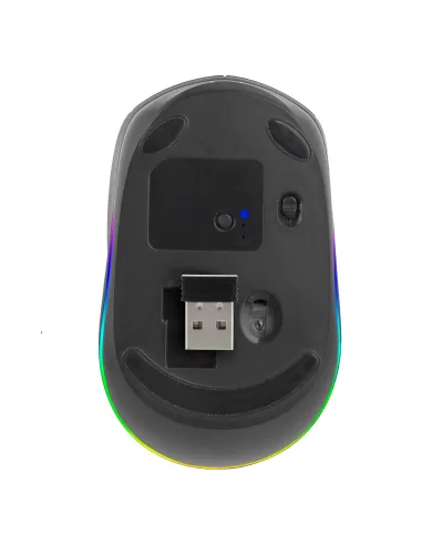 NGS SMOG-RB Ratón Wireless Ambidiestro RGB Multidispositivo 2400 DPI Negro