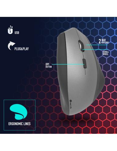 NGS EVOZEN Ratón Ergonómico Vertical Inalámbrico 1600 DPI