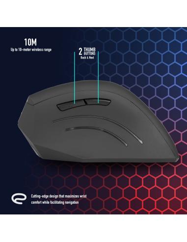 NGS EVOZEN Ratón Ergonómico Vertical Inalámbrico 1600 DPI