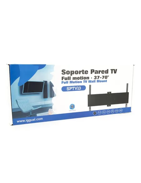 Iggual SPTV13 Soporte de Pared para TV 37 - 70" Máx. 50Kg Negro