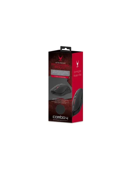 Mars Gaming VSETMPX6 Combo Ratón 3200DPI + Alfombrilla