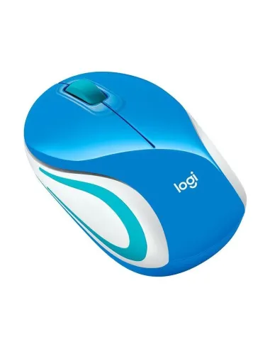 Logitech M187 Ratón Inalámbrico Mini Azul