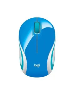 Logitech M187 Ratón Inalámbrico Mini Azul
