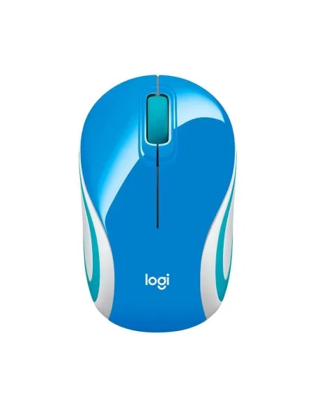 Logitech M187 Ratón Inalámbrico Mini Azul