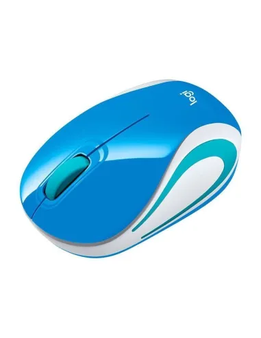 Logitech M187 Ratón Inalámbrico Mini Azul