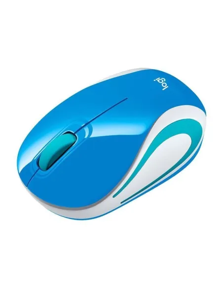 Logitech M187 Ratón Inalámbrico Mini Azul