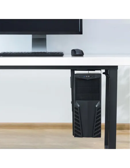 Ewent EW1293 Soporte de Mesa Colgante de Escritorio Ajustable para CPU Máx. 10Kg Negro