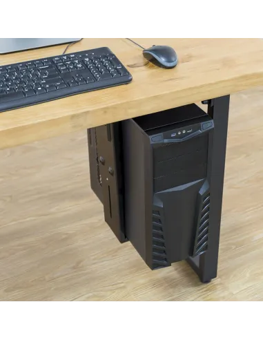 Ewent EW1293 Soporte de Mesa Colgante de Escritorio Ajustable para CPU Máx. 10Kg Negro