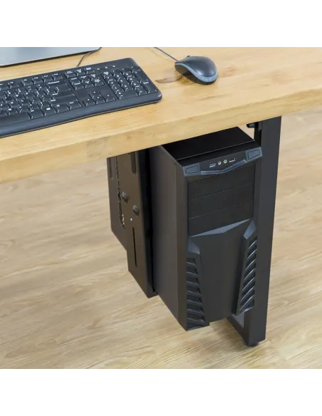 Ewent EW1293 Soporte de Mesa Colgante de Escritorio Ajustable para CPU Máx. 10Kg Negro