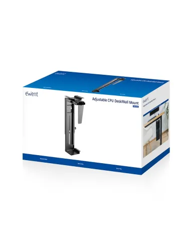 Ewent EW1293 Soporte de Mesa Colgante de Escritorio Ajustable para CPU Máx. 10Kg Negro