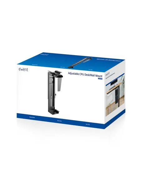Ewent EW1293 Soporte de Mesa Colgante de Escritorio Ajustable para CPU Máx. 10Kg Negro