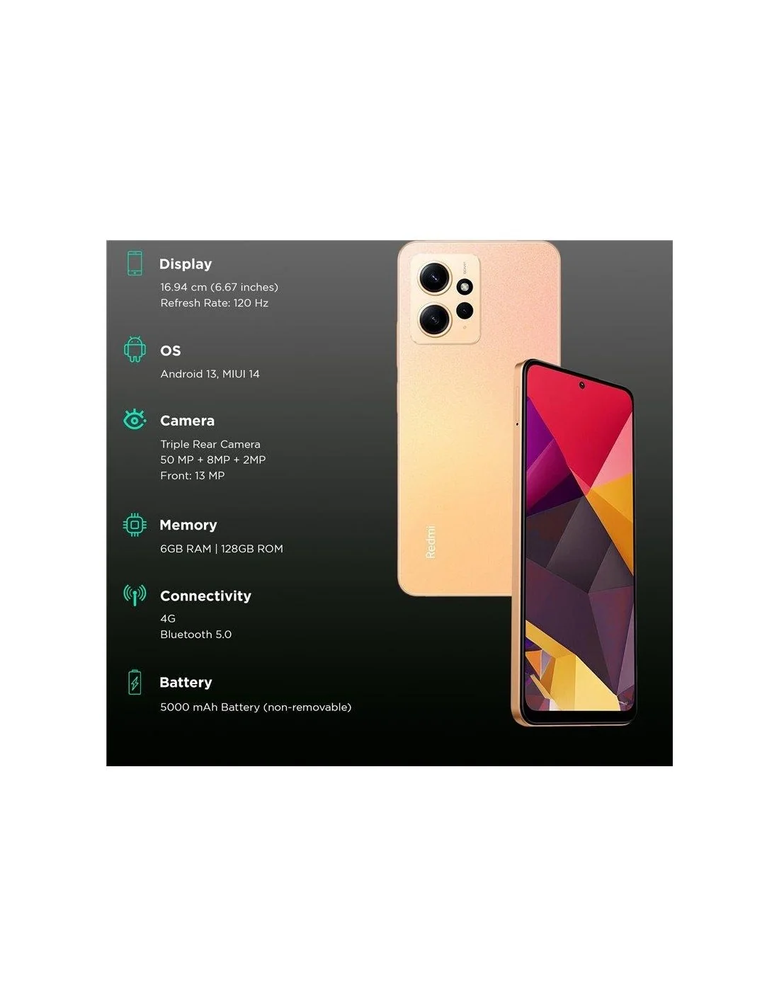 Xiaomi Redmi Note 12 8/256GB Dorado