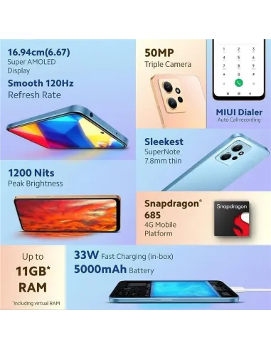 Xiaomi Redmi Note 12 8/256GB Oro