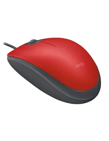 Logitech M110 Ratón USB 1000DPI Rojo