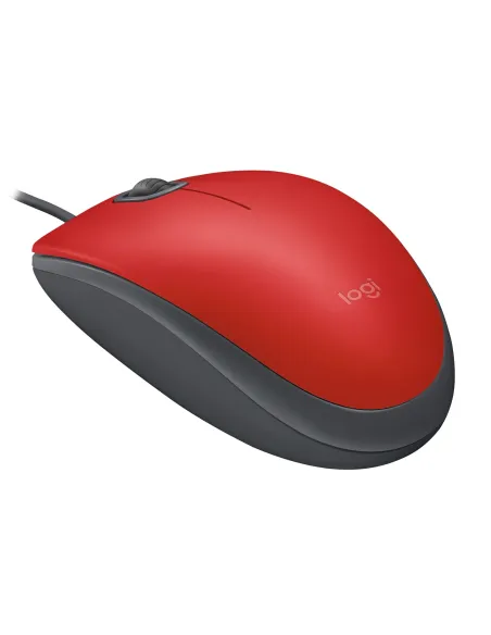 Logitech M110 Ratón USB 1000DPI Rojo