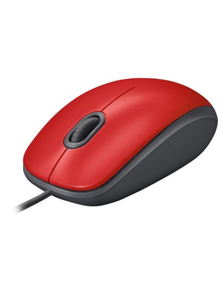 Logitech M110 Ratón USB 1000DPI Rojo