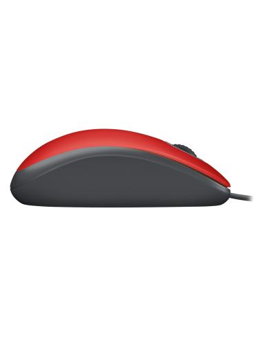 Logitech M110 Ratón USB 1000DPI Rojo